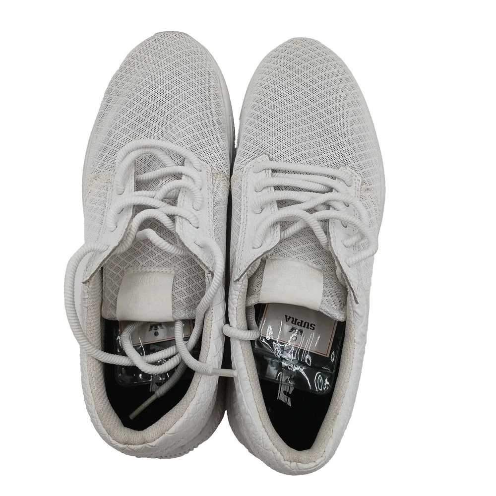 Supra Hammer Run White Mens Size9 Skateboard Sneakers Shoes Sports‎ S55028